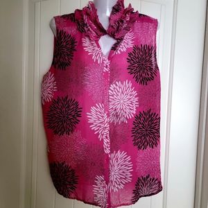 Pink Chrysanthemum blouse, size XL from Dress Barn